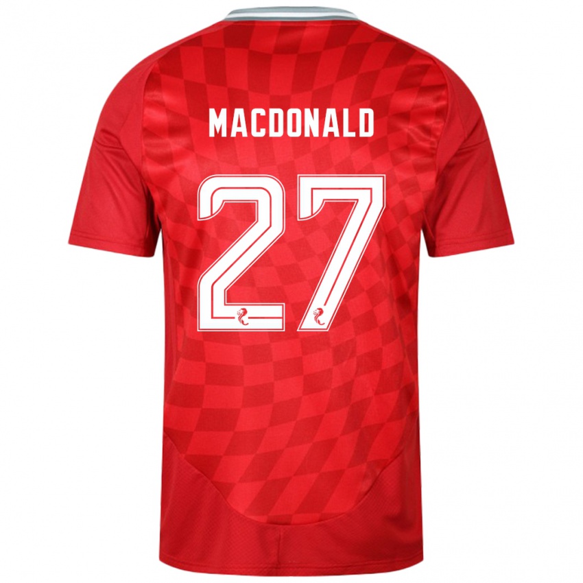 Kinder Angus Macdonald #27 Rot Heimtrikot Trikot 2024/25 T-Shirt Österreich