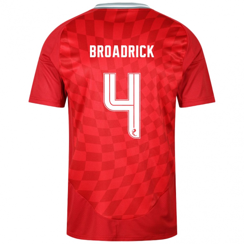 Kinder Jessica Broadrick #4 Rot Heimtrikot Trikot 2024/25 T-Shirt Österreich