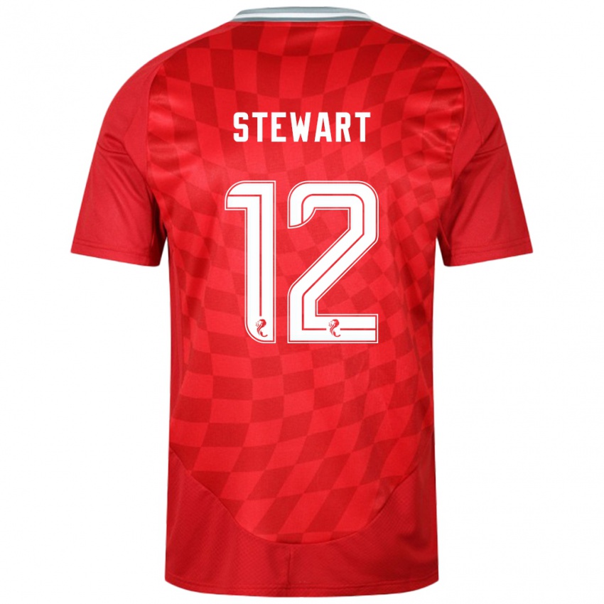 Kinder Hannah Stewart #12 Rot Heimtrikot Trikot 2024/25 T-Shirt Österreich