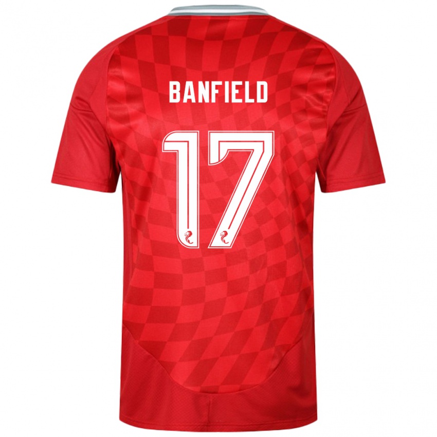 Kinder Keeley Banfield #17 Rot Heimtrikot Trikot 2024/25 T-Shirt Österreich