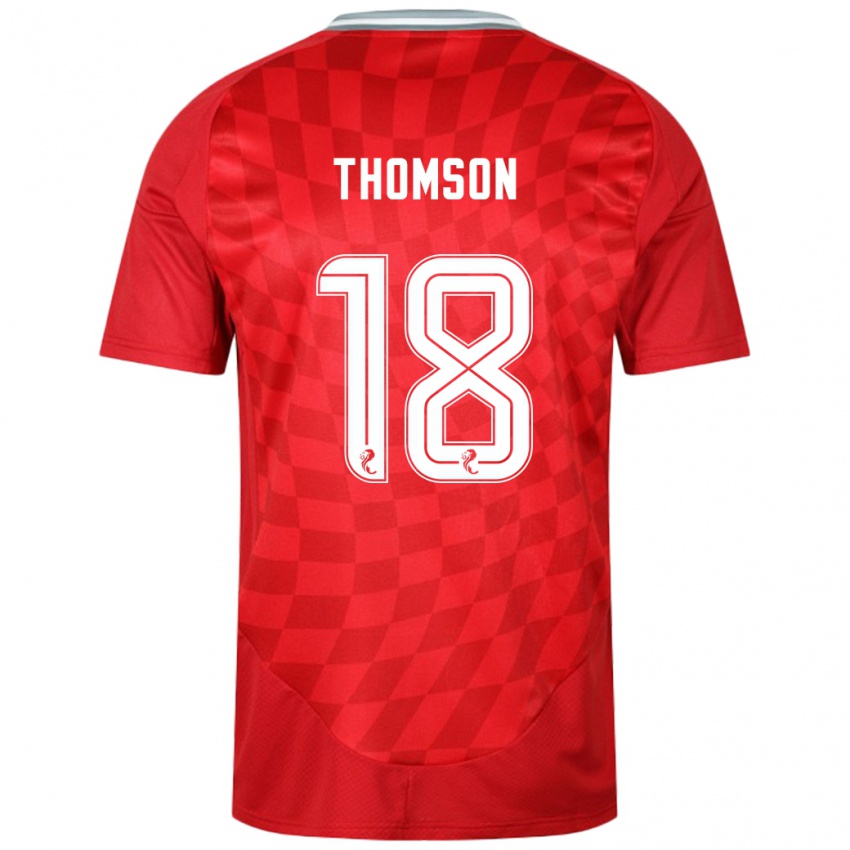 Kinder Eva Thomson #18 Rot Heimtrikot Trikot 2024/25 T-Shirt Österreich