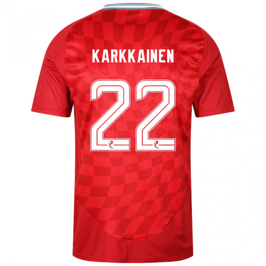 Kinder Elena Kärkkäinen #22 Rot Heimtrikot Trikot 2024/25 T-Shirt Österreich