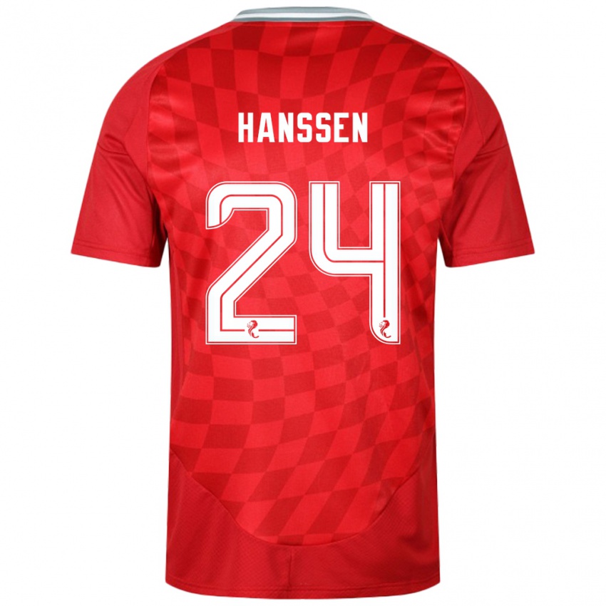 Kinder Nadine Hanssen #24 Rot Heimtrikot Trikot 2024/25 T-Shirt Österreich