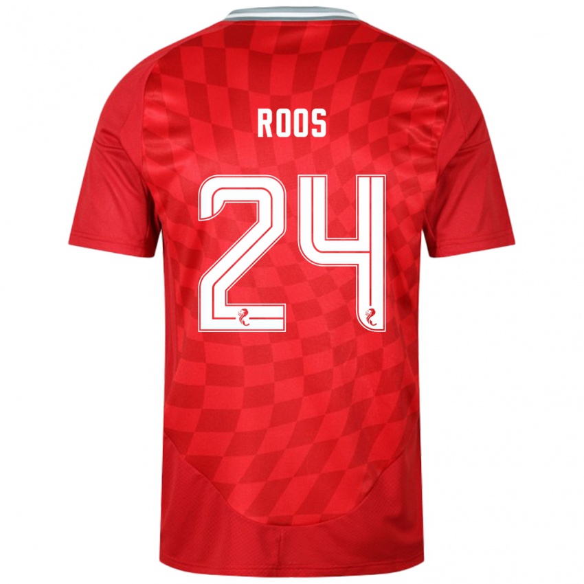 Kinder Kelle Roos #24 Rot Heimtrikot Trikot 2024/25 T-Shirt Österreich