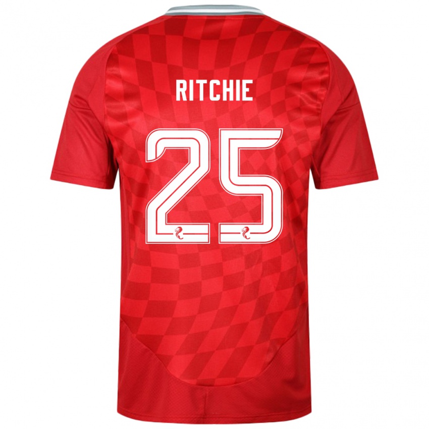 Kinder Tom Ritchie #25 Rot Heimtrikot Trikot 2024/25 T-Shirt Österreich