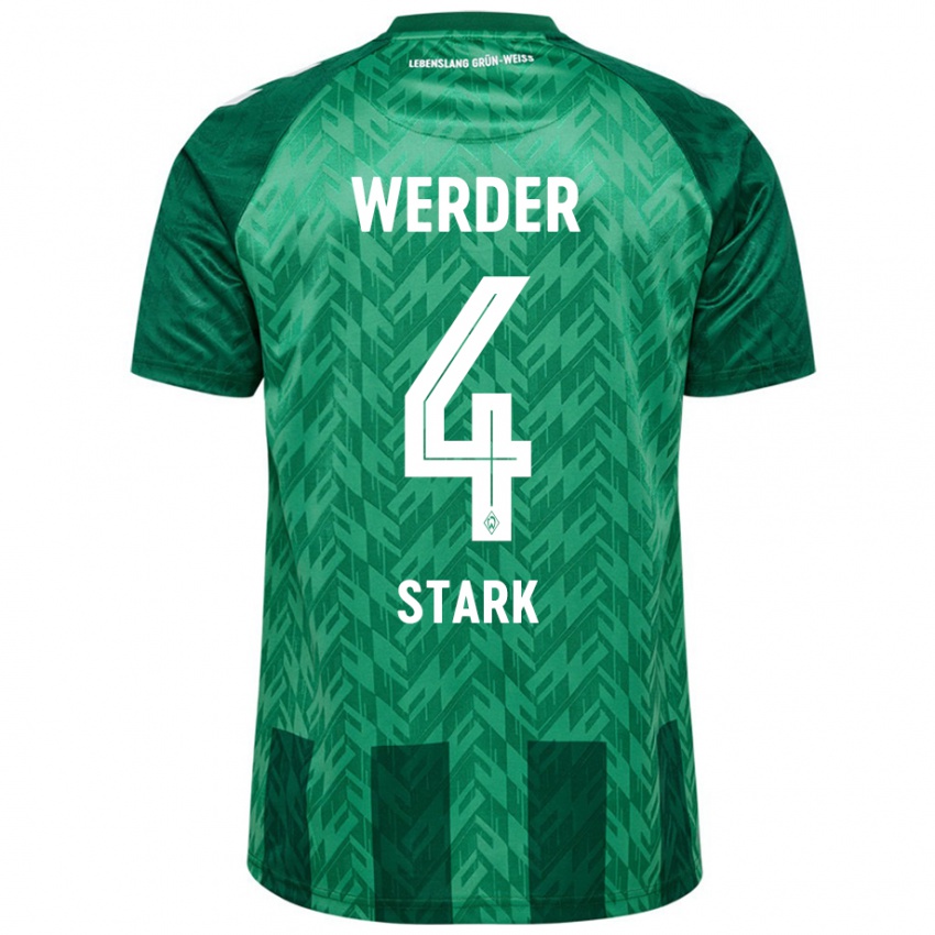 Kinder Niklas Stark #4 Grün Heimtrikot Trikot 2024/25 T-Shirt Österreich