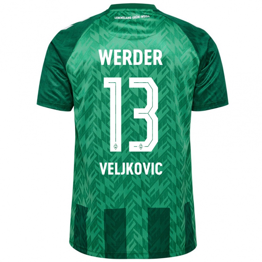 Kinder Milos Veljkovic #13 Grün Heimtrikot Trikot 2024/25 T-Shirt Österreich