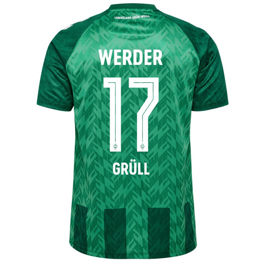 Kinder Marco Grüll #17 Grün Heimtrikot Trikot 2024/25 T-Shirt Österreich