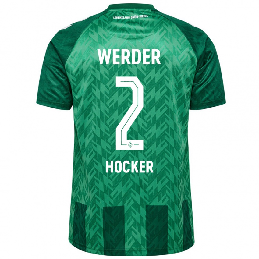 Kinder Luca Höcker #2 Grün Heimtrikot Trikot 2024/25 T-Shirt Österreich