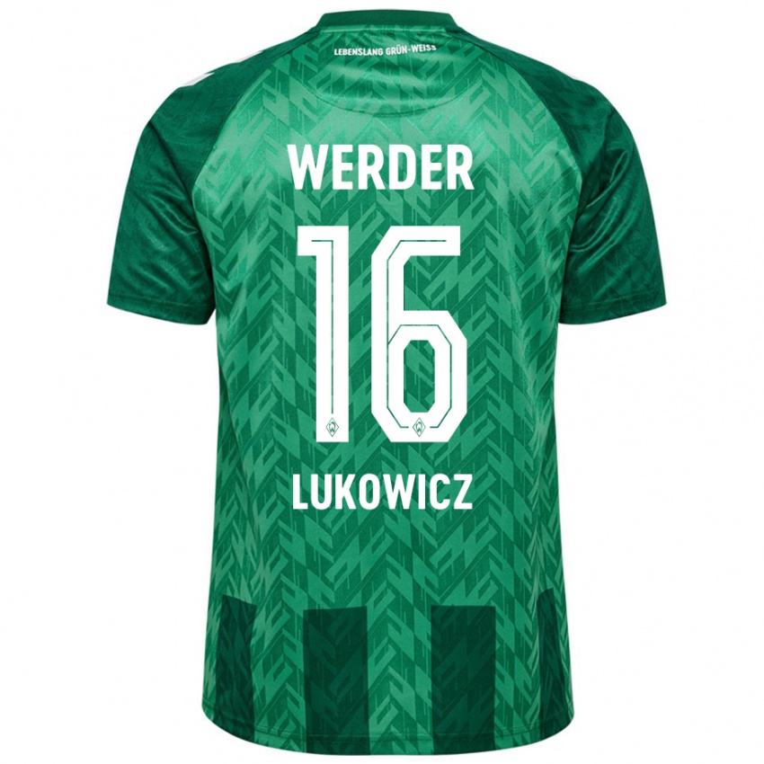 Kinder Maik Lukowicz #16 Grün Heimtrikot Trikot 2024/25 T-Shirt Österreich