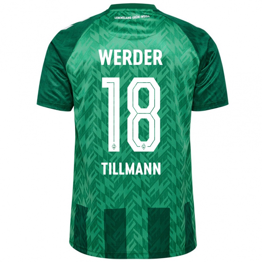 Kinder Felix Tillmann #18 Grün Heimtrikot Trikot 2024/25 T-Shirt Österreich