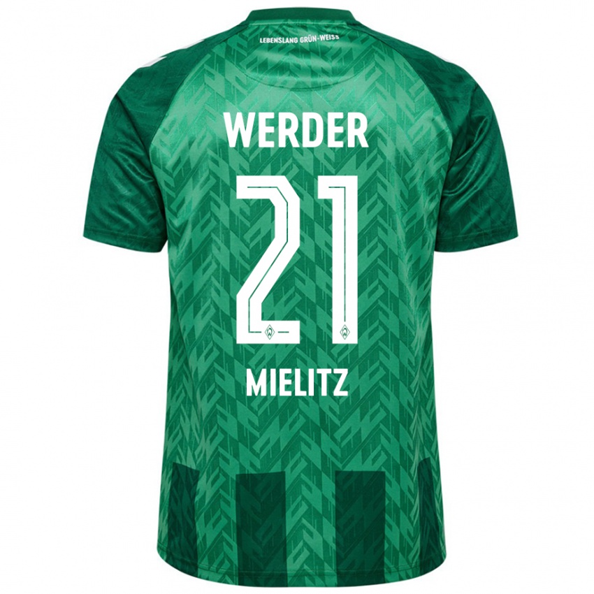 Kinder Sebastian Mielitz #21 Grün Heimtrikot Trikot 2024/25 T-Shirt Österreich