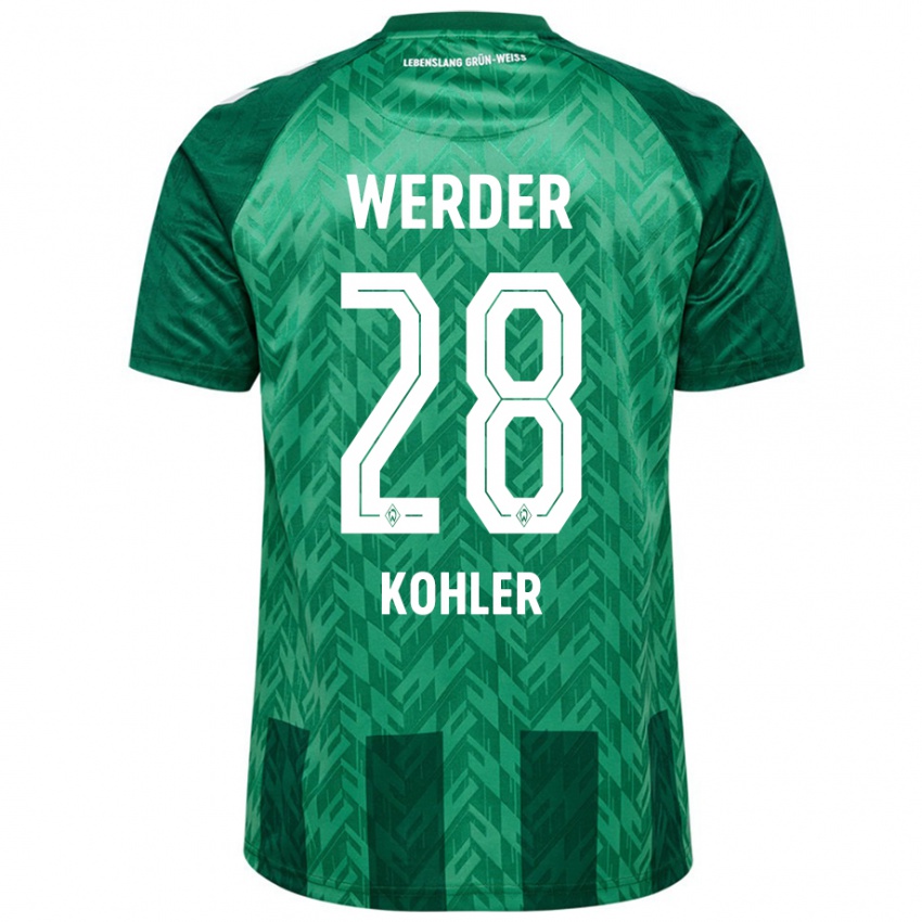 Kinder Ethan Kohler #28 Grün Heimtrikot Trikot 2024/25 T-Shirt Österreich