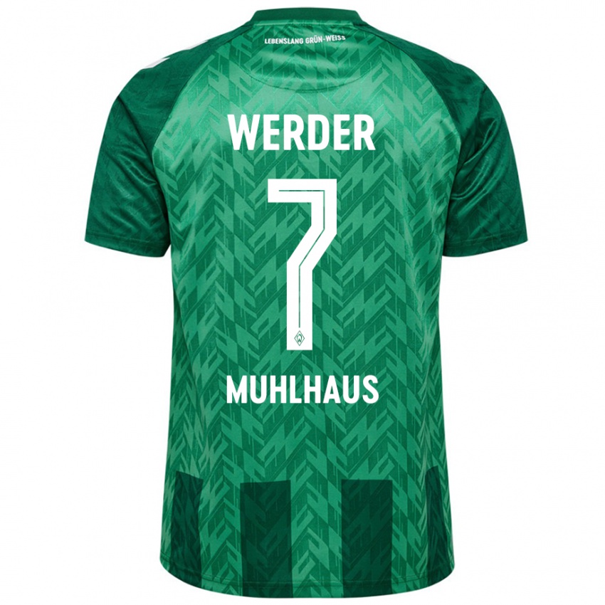 Kinder Larissa Mühlhaus #7 Grün Heimtrikot Trikot 2024/25 T-Shirt Österreich