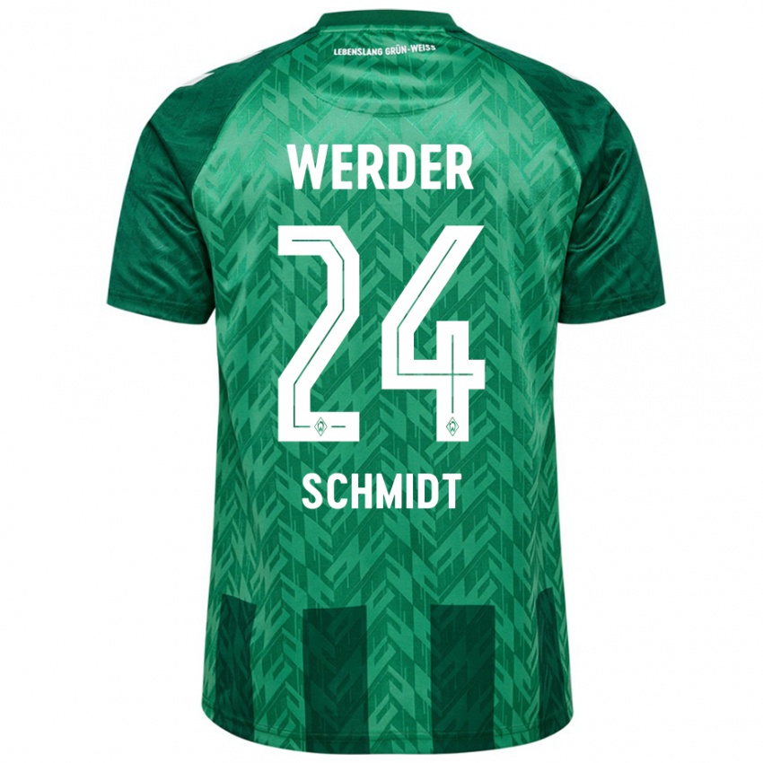 Kinder Lara Schmidt #24 Grün Heimtrikot Trikot 2024/25 T-Shirt Österreich