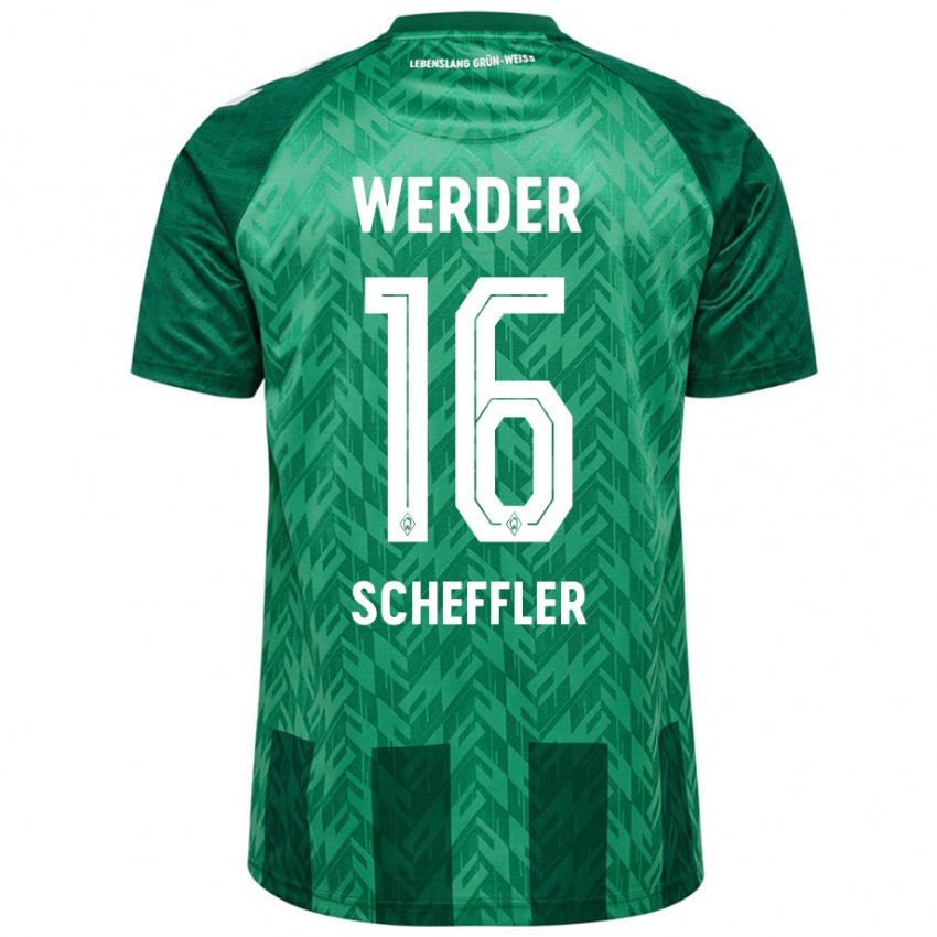 Kinder Ian Scheffler #16 Grün Heimtrikot Trikot 2024/25 T-Shirt Österreich