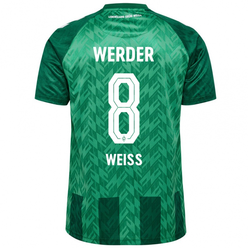 Kinder Michelle Weiss #8 Grün Heimtrikot Trikot 2024/25 T-Shirt Österreich