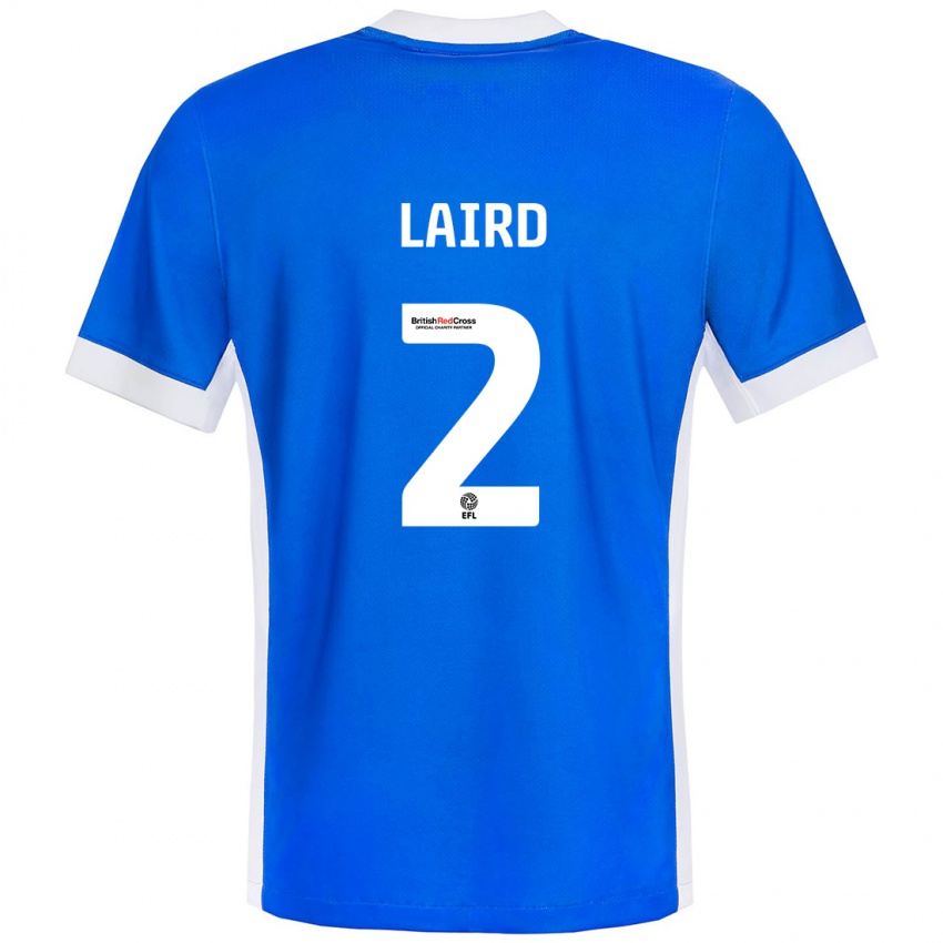 Kinder Ethan Laird #2 Blau Weiß Heimtrikot Trikot 2024/25 T-Shirt Österreich