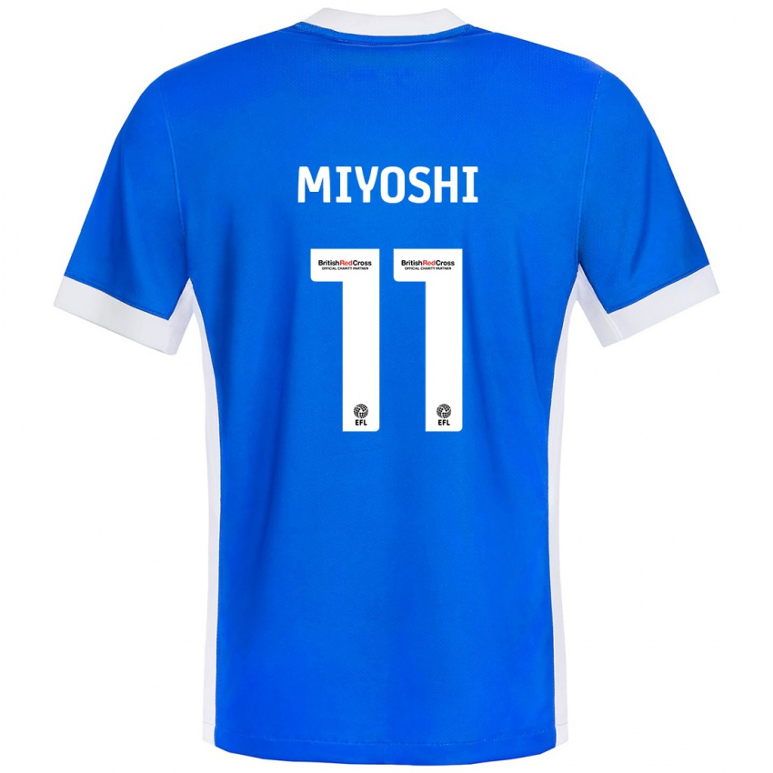 Kinder Koji Miyoshi #11 Blau Weiß Heimtrikot Trikot 2024/25 T-Shirt Österreich