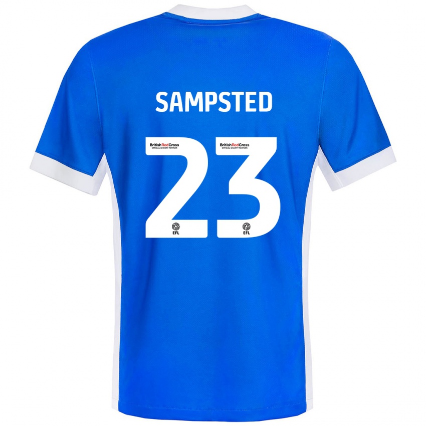 Kinder Alfons Sampsted #23 Blau Weiß Heimtrikot Trikot 2024/25 T-Shirt Österreich