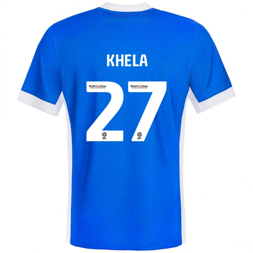 Kinder Brandon Khela #27 Blau Weiß Heimtrikot Trikot 2024/25 T-Shirt Österreich