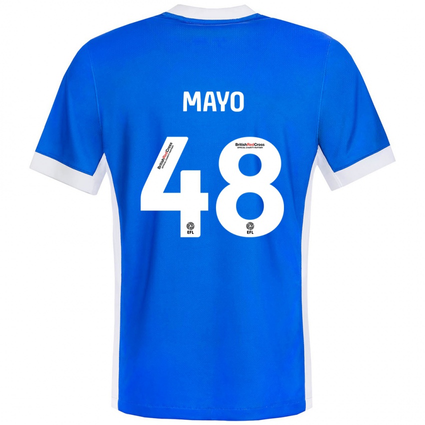 Kinder Bradley Mayo #48 Blau Weiß Heimtrikot Trikot 2024/25 T-Shirt Österreich