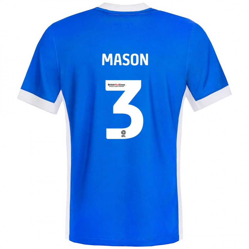 Kinder Ellie Mason #3 Blau Weiß Heimtrikot Trikot 2024/25 T-Shirt Österreich