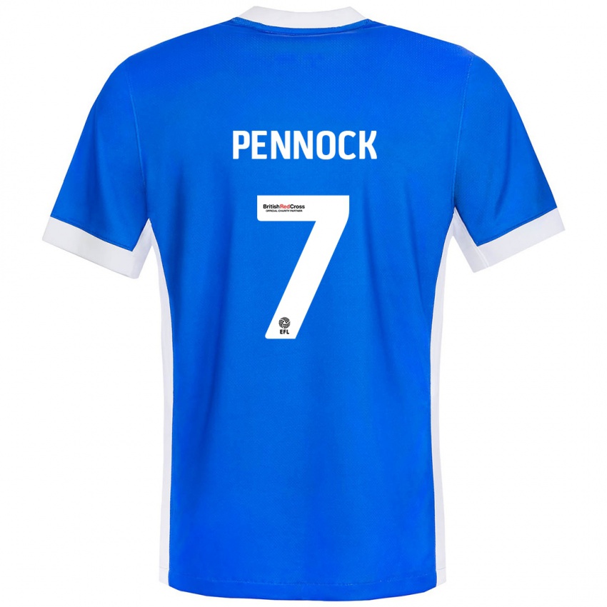 Kinder Jade Pennock #7 Blau Weiß Heimtrikot Trikot 2024/25 T-Shirt Österreich