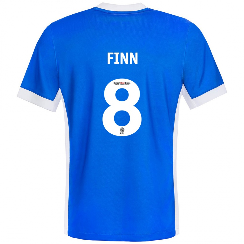 Kinder Jamie Finn #8 Blau Weiß Heimtrikot Trikot 2024/25 T-Shirt Österreich