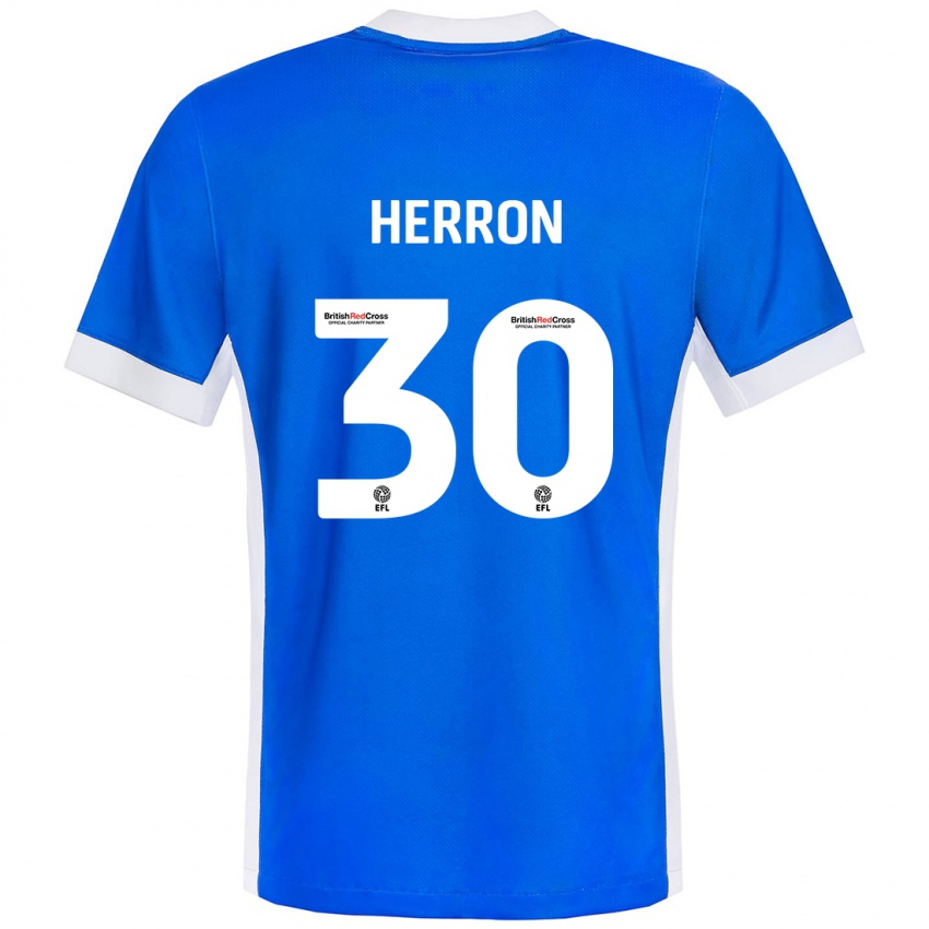 Kinder Neve Herron #30 Blau Weiß Heimtrikot Trikot 2024/25 T-Shirt Österreich