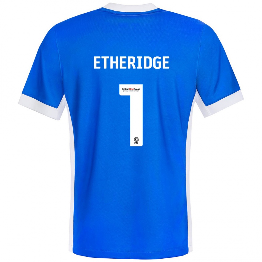 Kinder Neil Etheridge #1 Blau Weiß Heimtrikot Trikot 2024/25 T-Shirt Österreich