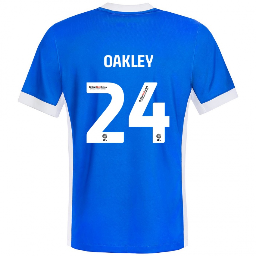 Kinder Marcel Oakley #24 Blau Weiß Heimtrikot Trikot 2024/25 T-Shirt Österreich