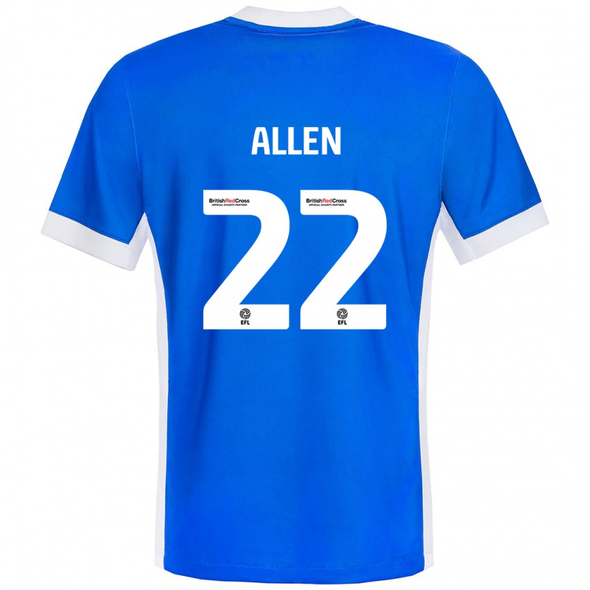 Kinder Remi Allen #22 Blau Weiß Heimtrikot Trikot 2024/25 T-Shirt Österreich