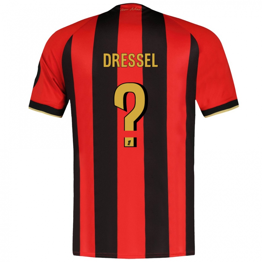 Kinder Charlie Dressel #0 Rot Schwarz Heimtrikot Trikot 2024/25 T-Shirt Österreich