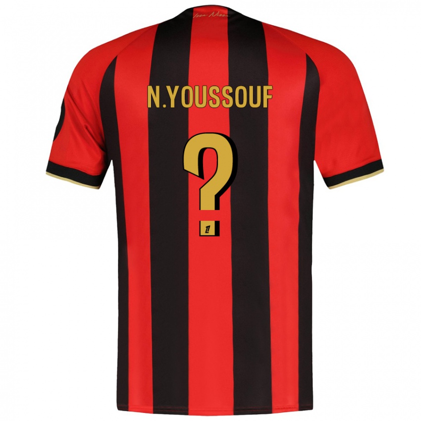 Kinder Naké Youssouf #0 Rot Schwarz Heimtrikot Trikot 2024/25 T-Shirt Österreich