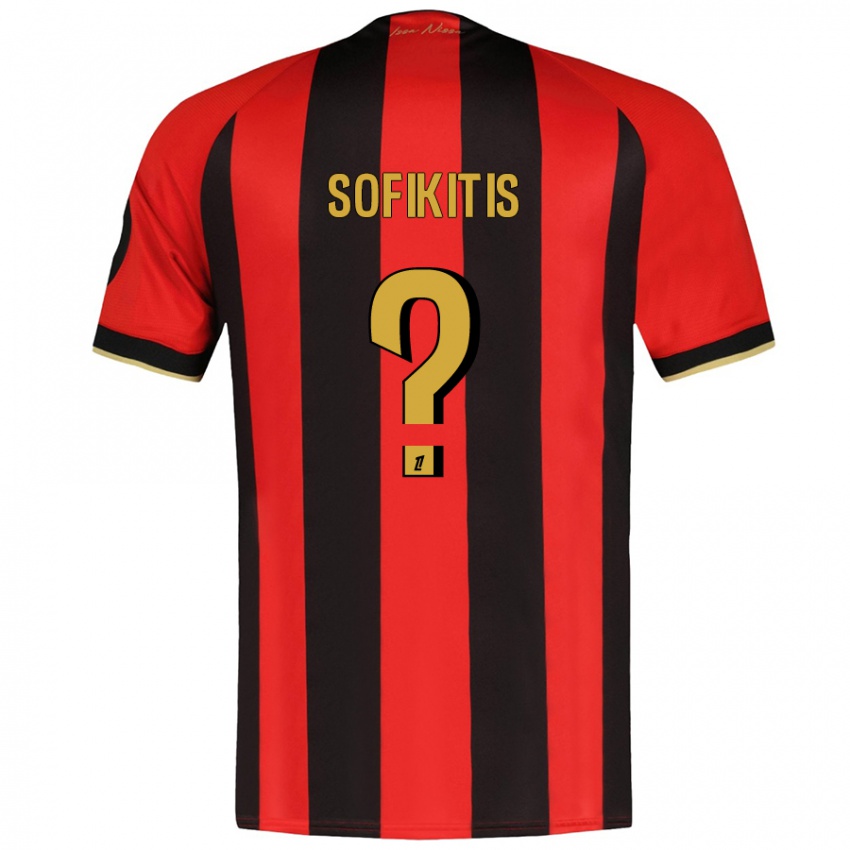 Kinder Yanis Sofikitis #0 Rot Schwarz Heimtrikot Trikot 2024/25 T-Shirt Österreich