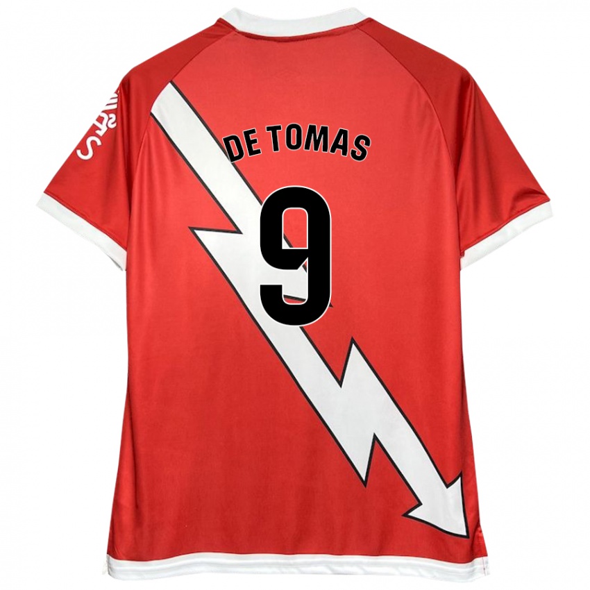 Kinder Raúl De Tomás #9 Weiß Rot Heimtrikot Trikot 2024/25 T-Shirt Österreich