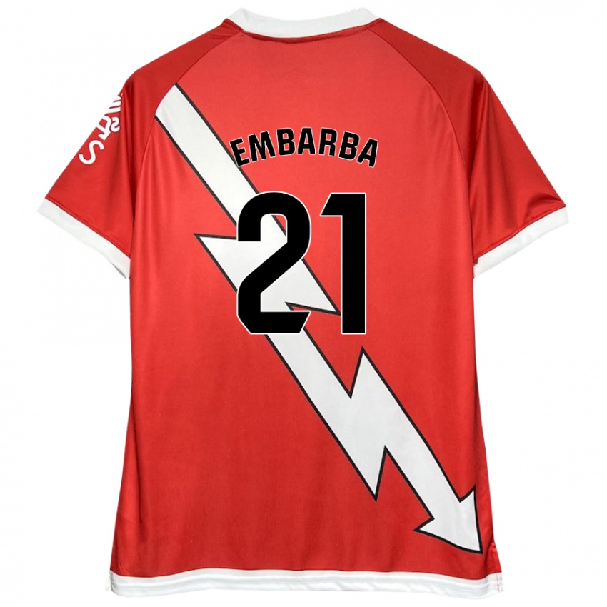 Kinder Adrián Embarba #21 Weiß Rot Heimtrikot Trikot 2024/25 T-Shirt Österreich