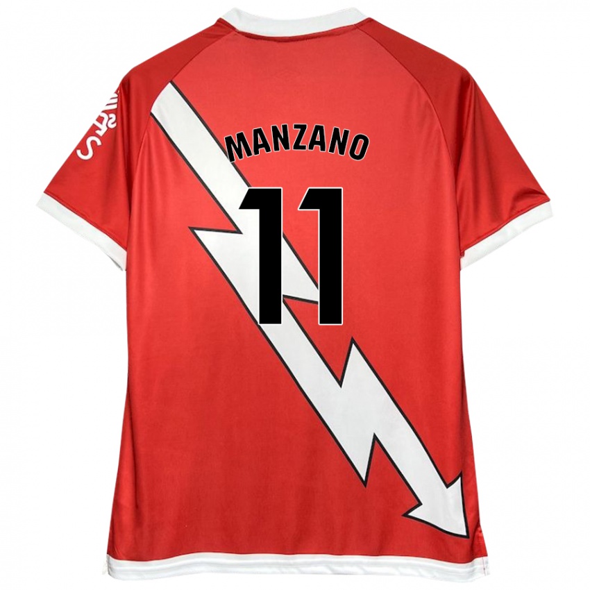 Kinder Sergio Manzano #11 Weiß Rot Heimtrikot Trikot 2024/25 T-Shirt Österreich