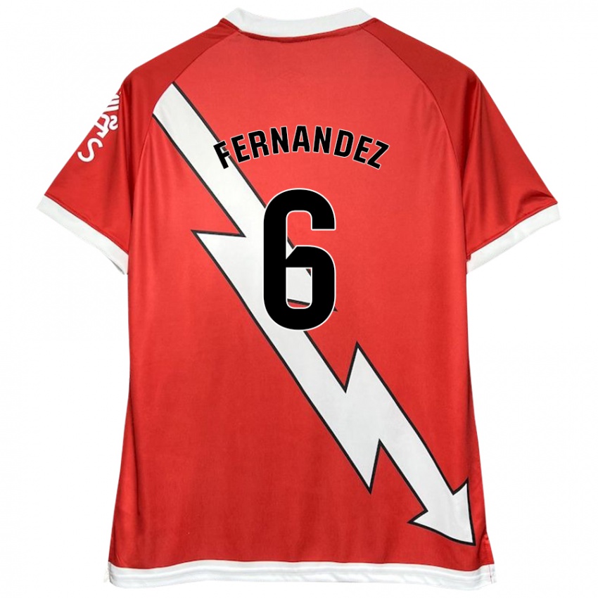 Kinder Paula Fernández #6 Weiß Rot Heimtrikot Trikot 2024/25 T-Shirt Österreich