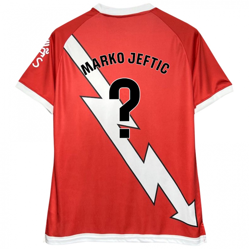 Kinder Marko Jeftic #0 Weiß Rot Heimtrikot Trikot 2024/25 T-Shirt Österreich