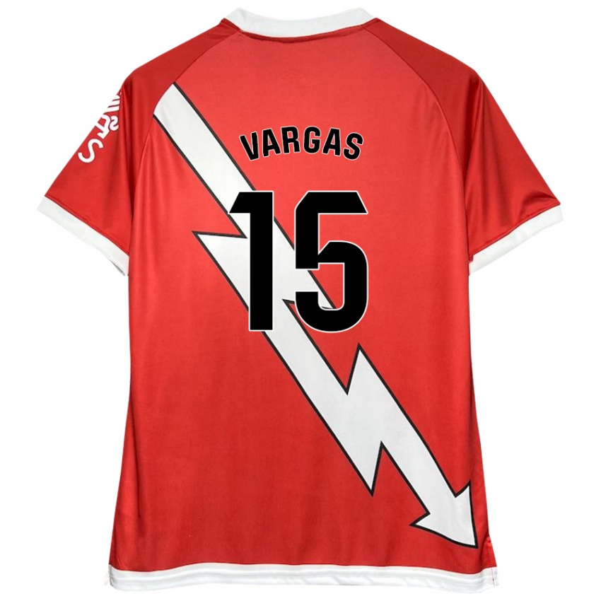 Kinder Rosario Vargas Sarasqueta #15 Weiß Rot Heimtrikot Trikot 2024/25 T-Shirt Österreich