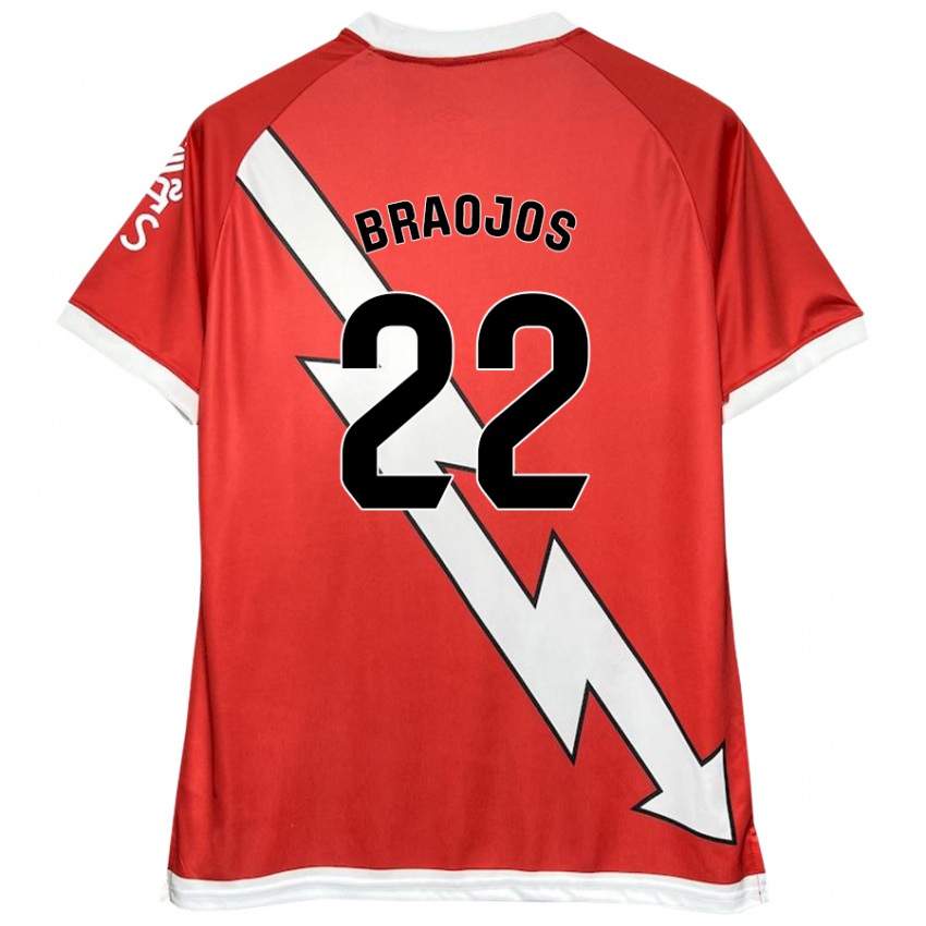 Kinder Mónica Braojos Pérez #22 Weiß Rot Heimtrikot Trikot 2024/25 T-Shirt Österreich