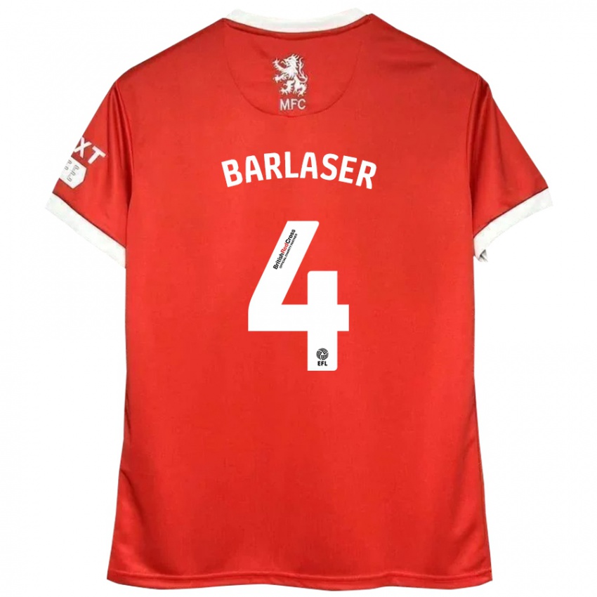 Kinder Dan Barlaser #4 Rot Weiß Heimtrikot Trikot 2024/25 T-Shirt Österreich