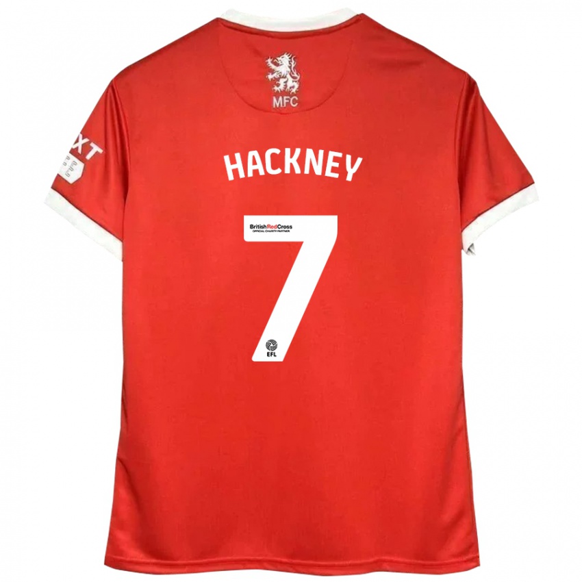 Kinder Hayden Hackney #7 Rot Weiß Heimtrikot Trikot 2024/25 T-Shirt Österreich