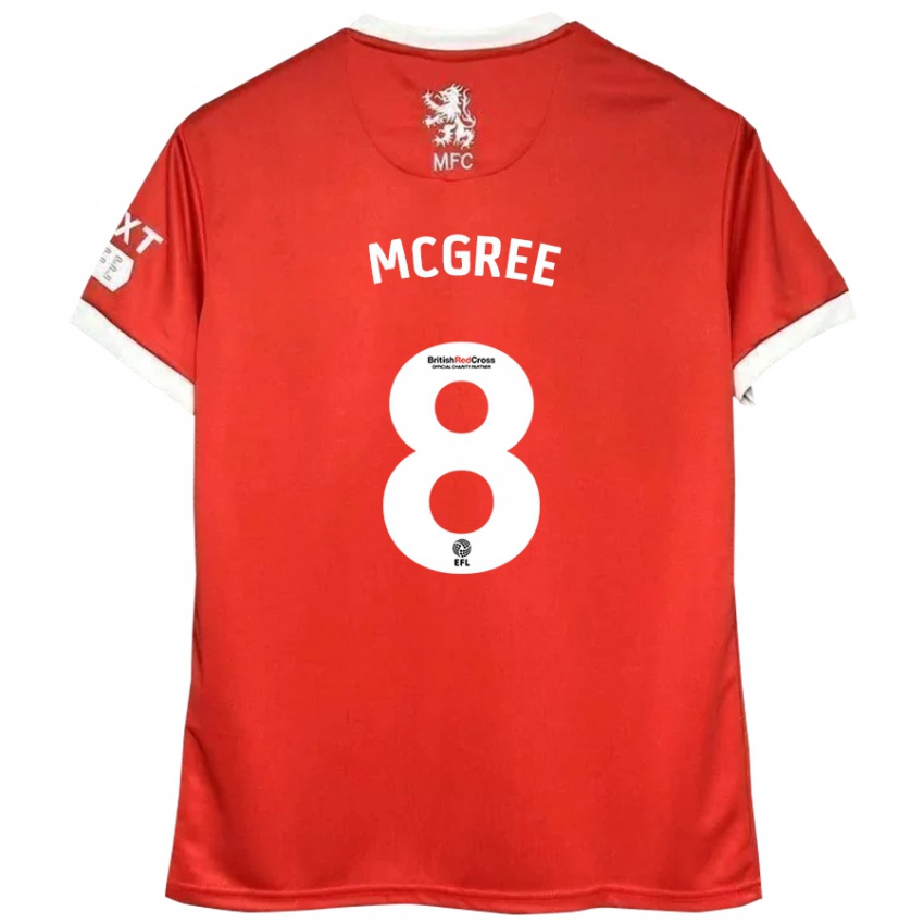 Kinder Riley Mcgree #8 Rot Weiß Heimtrikot Trikot 2024/25 T-Shirt Österreich