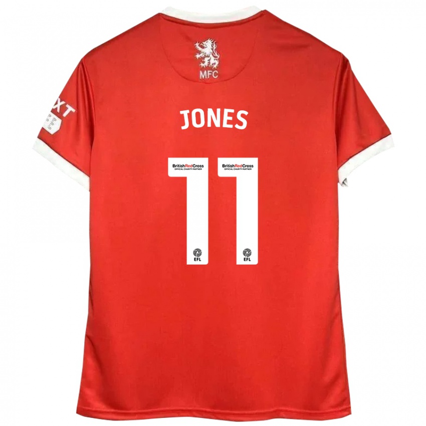 Kinder Isaiah Jones #11 Rot Weiß Heimtrikot Trikot 2024/25 T-Shirt Österreich