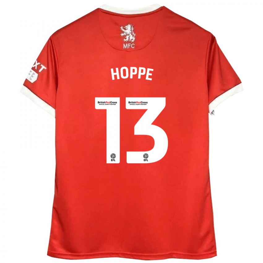 Kinder Matthew Hoppe #13 Rot Weiß Heimtrikot Trikot 2024/25 T-Shirt Österreich