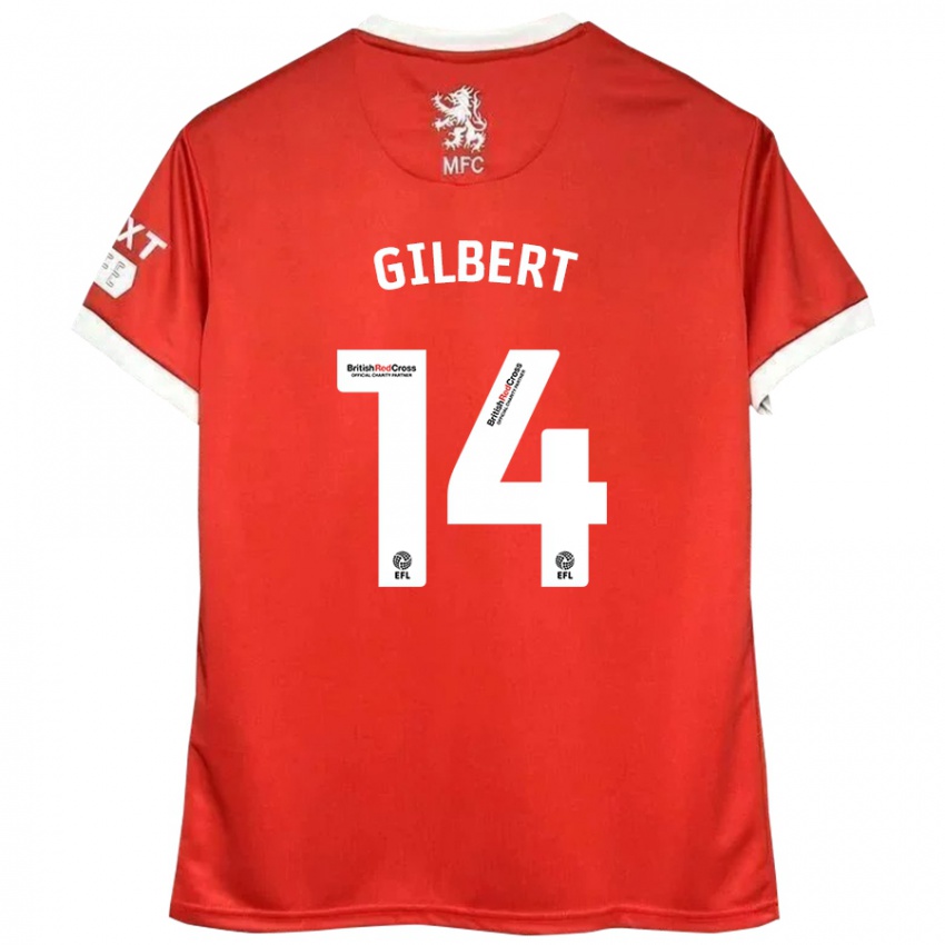 Kinder Alex Gilbert #14 Rot Weiß Heimtrikot Trikot 2024/25 T-Shirt Österreich