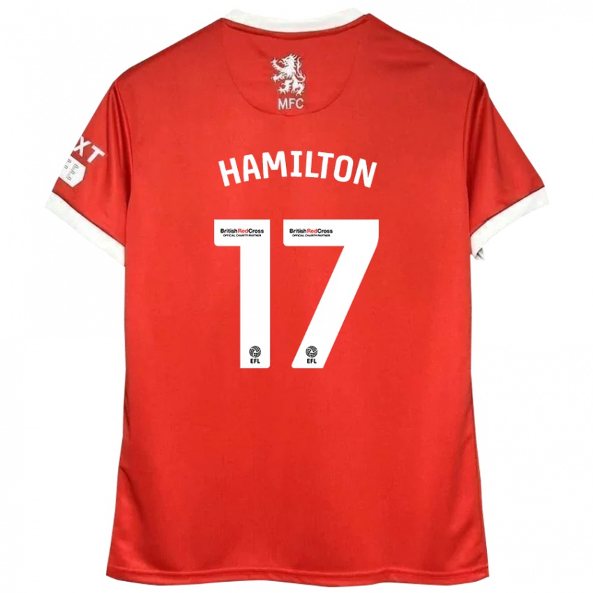 Kinder Micah Hamilton #17 Rot Weiß Heimtrikot Trikot 2024/25 T-Shirt Österreich